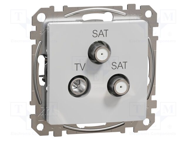 TV-SAT-SAT socket ending; IP20; aluminium; Sedna; Illumin: none