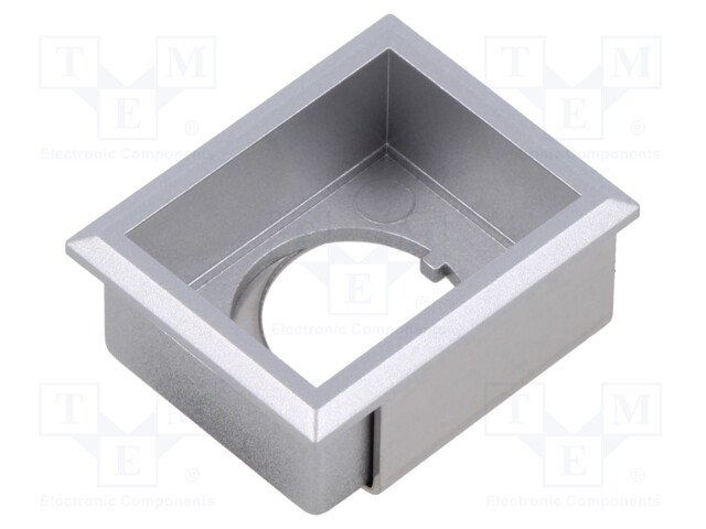 Button holder; 22mm; 61; 21x27mm; Face dim: 24x30mm; Body: silver