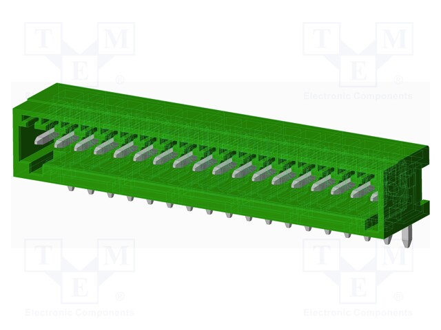 Connector: pluggable terminal block; socket; male; angled; THT