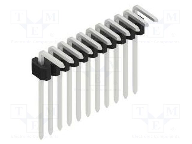 Connector: pin strips; pin header; male; PIN: 11; 1.27mm; THT; 1x11