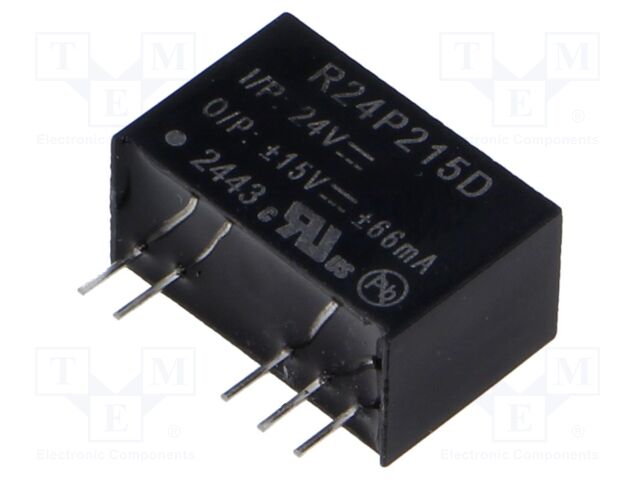 Converter: DC/DC; 2W; Uin: 21.6÷26.4V; Uout: 15VDC; Uout2: -15VDC