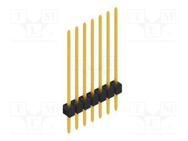 Connector: pin strips; pin header; male; PIN: 7; 2.54mm; THT; 1x7