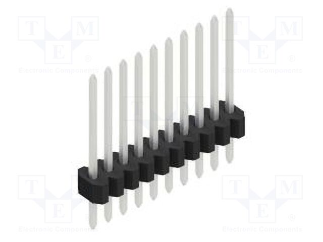 Connector: pin strips; pin header; male; PIN: 10; 1.27mm; THT; 1x10