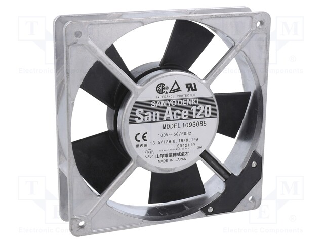 Fan: AC; axial; 120x120x25mm; 117m3/h; 38dBA; ball bearing; 2500rpm