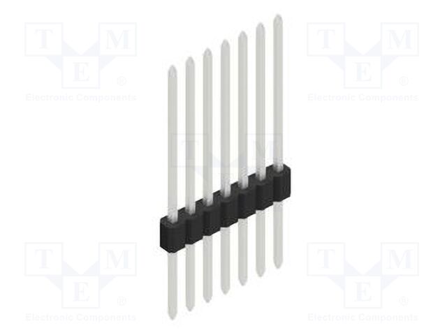 Connector: pin strips; pin header; male; PIN: 7; 1.27mm; THT; 1x7