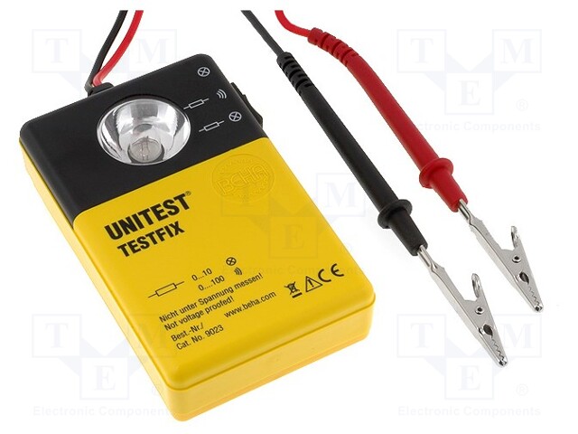 Tester: wire continuity tester; crocodile clips,soft cover