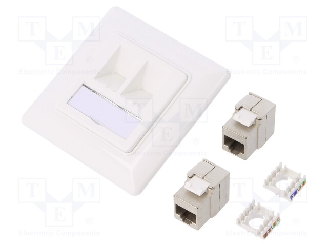 Socket; RJ45; Cat: 6a; shielded,Keystone; Layout: 8p8c; 5÷8.5mm