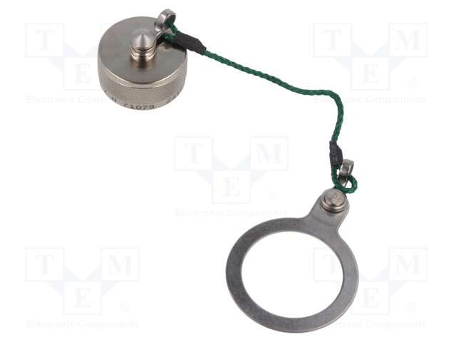 Connector USB Square flange Receptacle Cap, Nickel plating