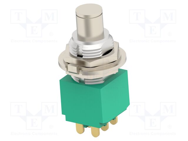 Switch: push-button; Pos: 2; DPST; 3A/250VAC; 4A/28VDC; ON-(OFF)