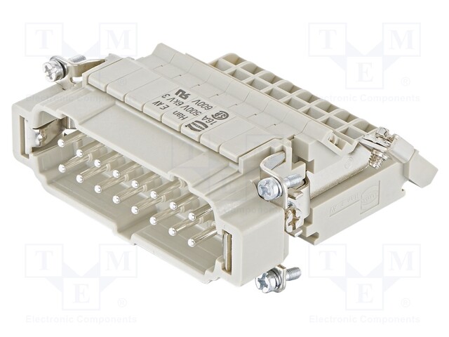 Han E AV 16 Pos. M Insert Term. Block Ri
