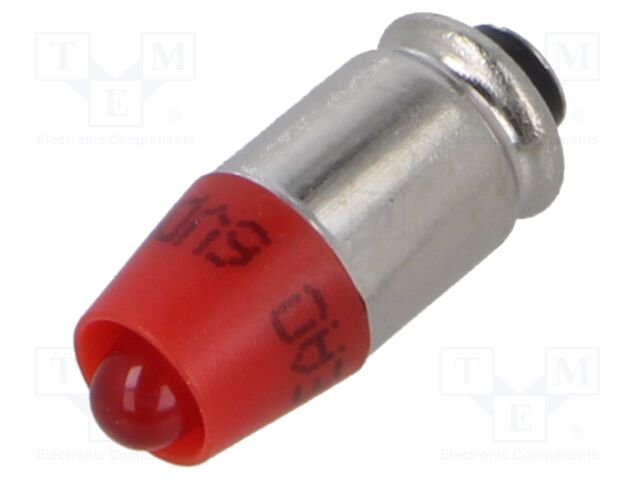 LED lamp; red; 6VDC; No.of diodes: 1