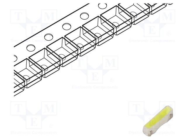 LED; white; SMD; 3006; 115°; 20mA; Lens: diffused,yellow; 3.1V