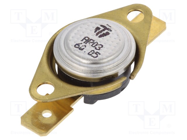 Sensor: thermostat; Output conf: SPST-NC; 60°C; 16A; 250VAC; ±5°C