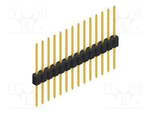 Connector: pin strips; pin header; male; PIN: 14; 1.27mm; THT; 1x14