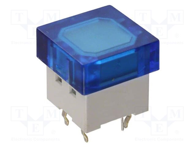 Keypad; SPST-NO; Pos: 2; 0.05A/24VDC; THT; LED; blue; 1.57N; 11mm