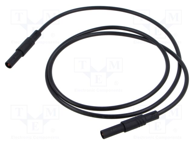 Test lead; 16A; banana plug 4mm,both sides; insulated; Len: 1m