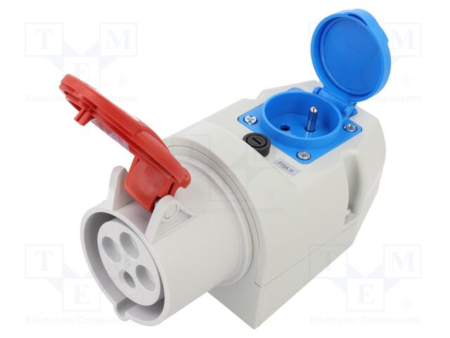 Connector: AC supply 3-phase; socket; female; 32A; 400VAC; IP44