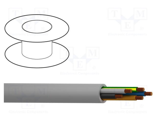 Wire; stranded; Cu; MACHFLEX 375YY; 4G0,75mm2; unshielded; grey