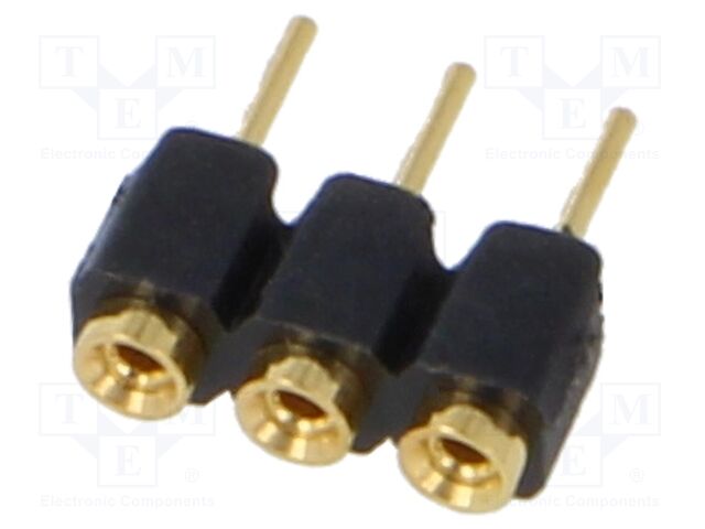 Socket; pin strips; female; PIN: 3; straight; 2.54mm; THT; 1x3; 60V