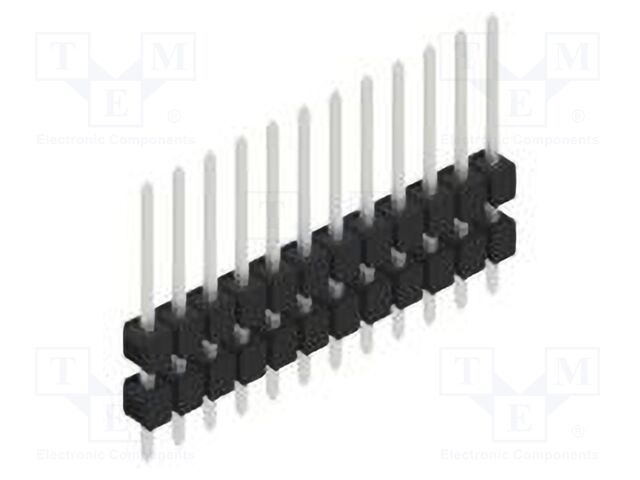 Connector: pin strips; pin header; male; PIN: 12; 2.54mm; THT; 1x12