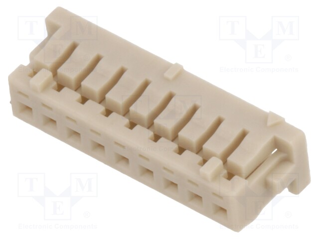 Plug; wire-board; female; DF13; 1.25mm; PIN: 9; w/o contacts