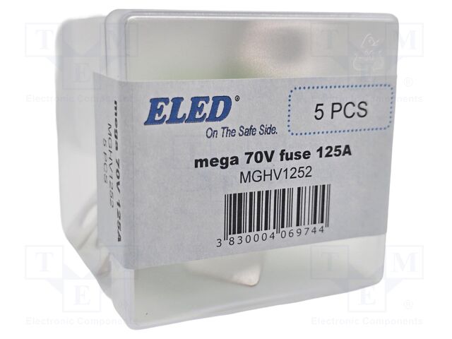 Fuse: fuse; 125A; 70VDC; automotive; 68mm; M8 screw; 68x16x10.5mm