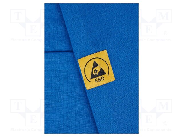 Coat; ESD; L; cotton,polyester,conductive fibers; blue (dark)
