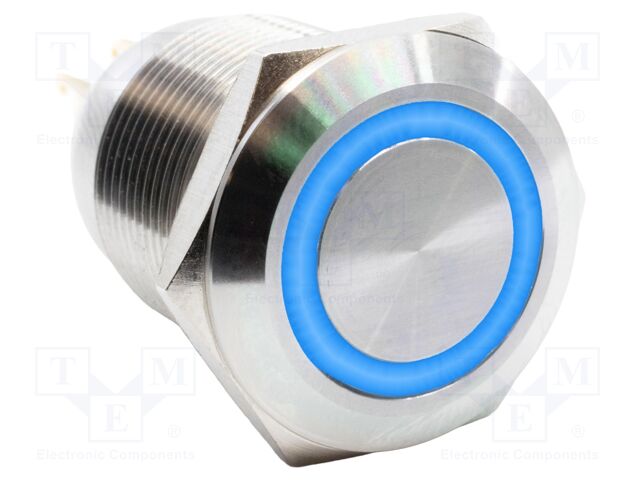 Switch: vandal resistant; SPST-NO + SPST-NC; 2A/24VDC; IP67; blue