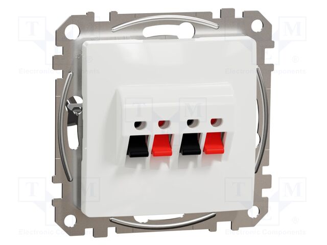Loudspeaker socket; IP20; plaster embedded,in mounting box