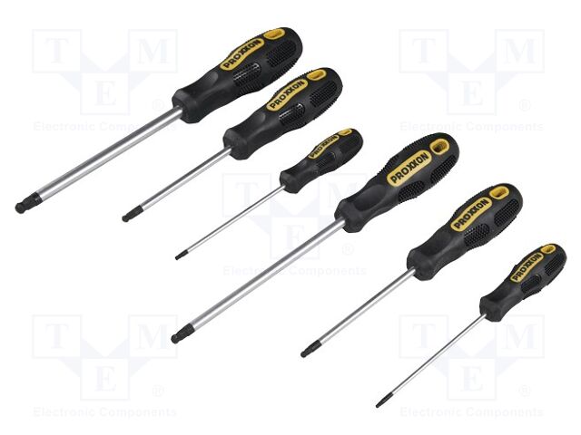 Kit: screwdrivers; hex key; cardboard packaging,box; 6pcs.