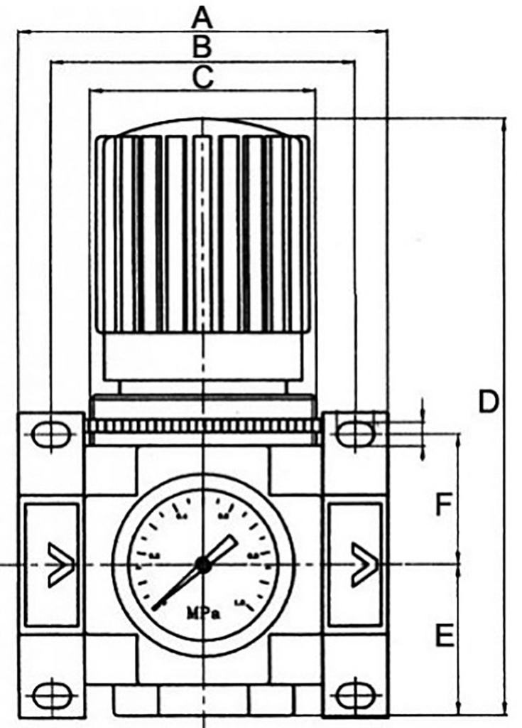 Pressure regulator; 1700l/s; 1.5÷12bar; Thread: G 1/8"; Flowmatik