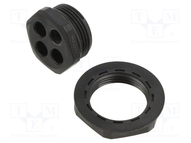Multigate grommet; polycarbonate; Holes no: 4; -20÷100°C; UL94V-2
