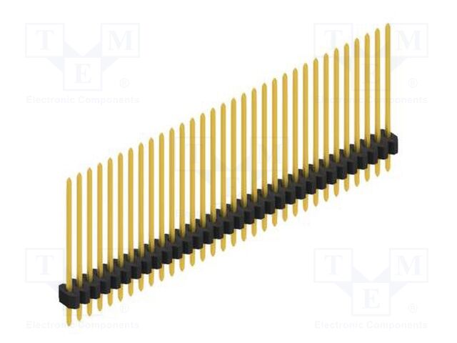 Connector: pin strips; pin header; male; PIN: 32; 1.27mm; THT; 1x32