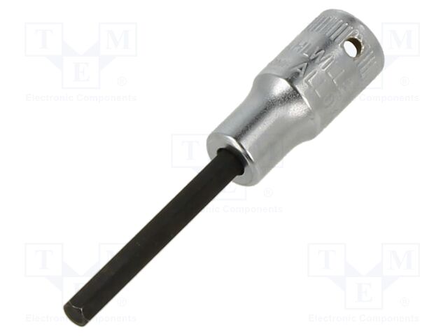Socket; hex key,socket spanner; HEX 9/64"; 1/4"; 55mm; 44A