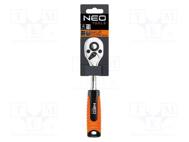 Rattle; 1/4"; with switch; 150mm; Teeth: 45