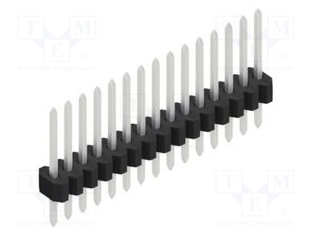 Connector: pin strips; pin header; male; PIN: 15; 1.27mm; THT; 1x15