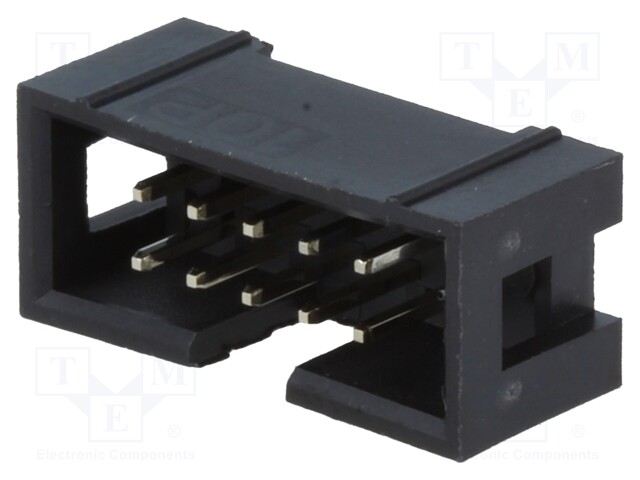Socket; IDC; male; PIN: 10; straight; THT; gold-plated; 2.54mm