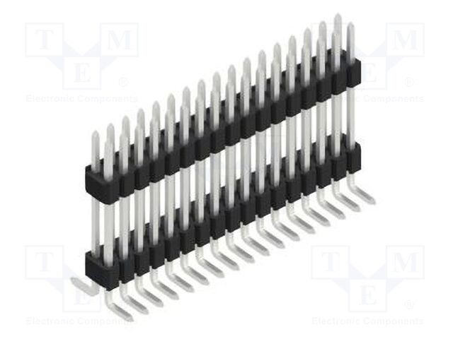Connector: pin strips; pin header; male; PIN: 34; 1.27mm; SMT; 2x17
