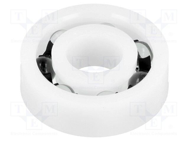 Bearing: ball; Øint: 6mm; Øout: 19mm; W: 6mm; glass; Cage: polyamide