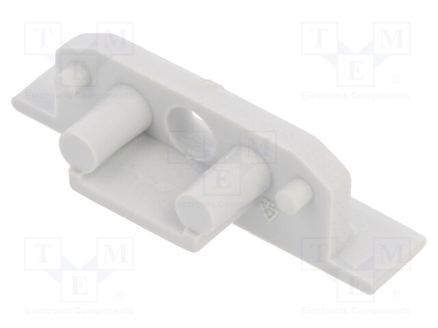 Cap for LED profiles; grey; ABS; Application: GROOVE10