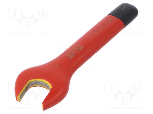 Wrench; insulated,spanner; 27mm; 1kV; tool steel; L: 225mm
