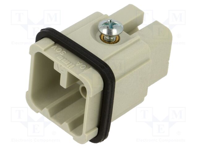 Connector: HDC; contact insert; male; CD; PIN: 8; size 21.21; 10A