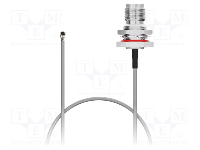 Cable; IPEX MHF 1,TNC female; black; -40÷85°C; 0÷6GHz; 100mm; 50Ω