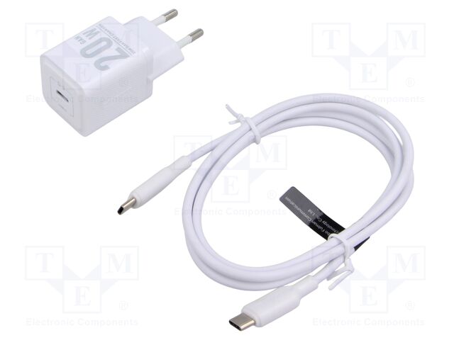 Power supply: switching; mains,plug-in; 5÷12VDC; 20W; white; 3A