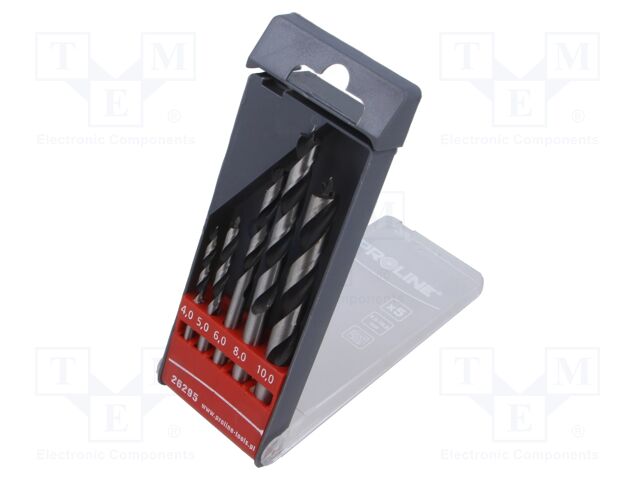 Drill set; for wood; 4mm,5mm,6mm,8mm,10mm; 5pcs.