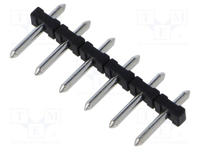 Connector: pin strips; 10A; 300V; pin header; PIN: 6; straight; THT