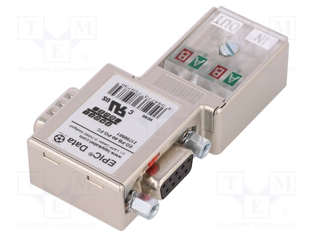 D-Sub; PIN: 9; FC cable; Profibus,with interface PG; angled 90°