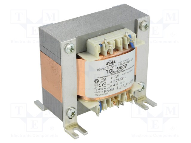 Transformer: speaker; 5VA; Sec.winding imped: 4Ω; 0.04÷20kHz