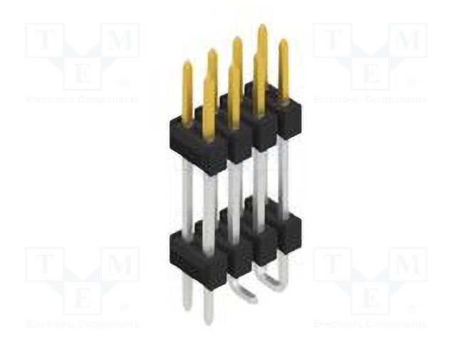 Connector: pin strips; pin header; male; PIN: 8; 2.54mm; SMT; 2x4