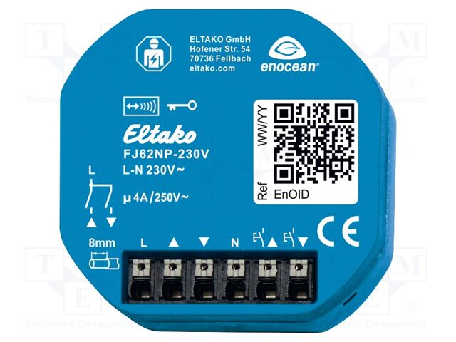 Blinds controller; EnOcean; plaster embedded; 230VAC; NO + NO